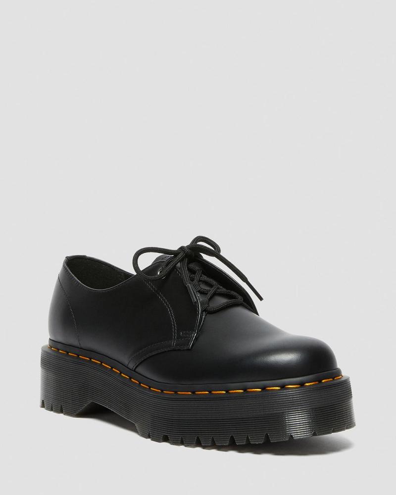 Zapatos Plataforma Dr Martens Jarrick Lo Smooth Cuero Hombre Negros | MX 191RVD